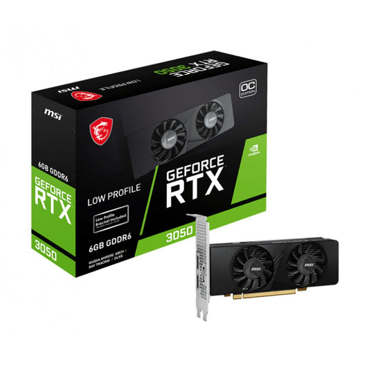 TARJETA DE VIDEO MSI (RTX 3050 LP 6G OC) 6GB GDDR6, 2*HDMI, 1*DP, LOW PROFILE, 2 FAN