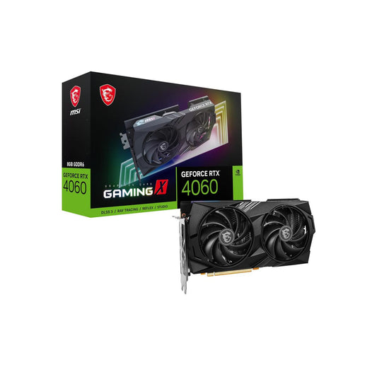 TARJETA DE VIDEO MSI (RTX 4060 GAMING X 8G) 8GB GDDR6, 3072 UNIDADES CORE, 1*HDMI,3*DP