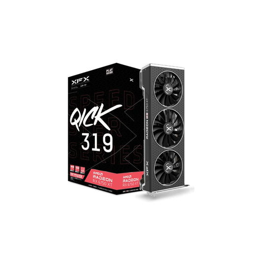 TARJETA DE VIDEO XFX (RX-675XYJFDP) SPEEDSTER QICK 319 RADEON RX 6750XT,12GB GDDR6,2560MHZ,3*DP,HDMI