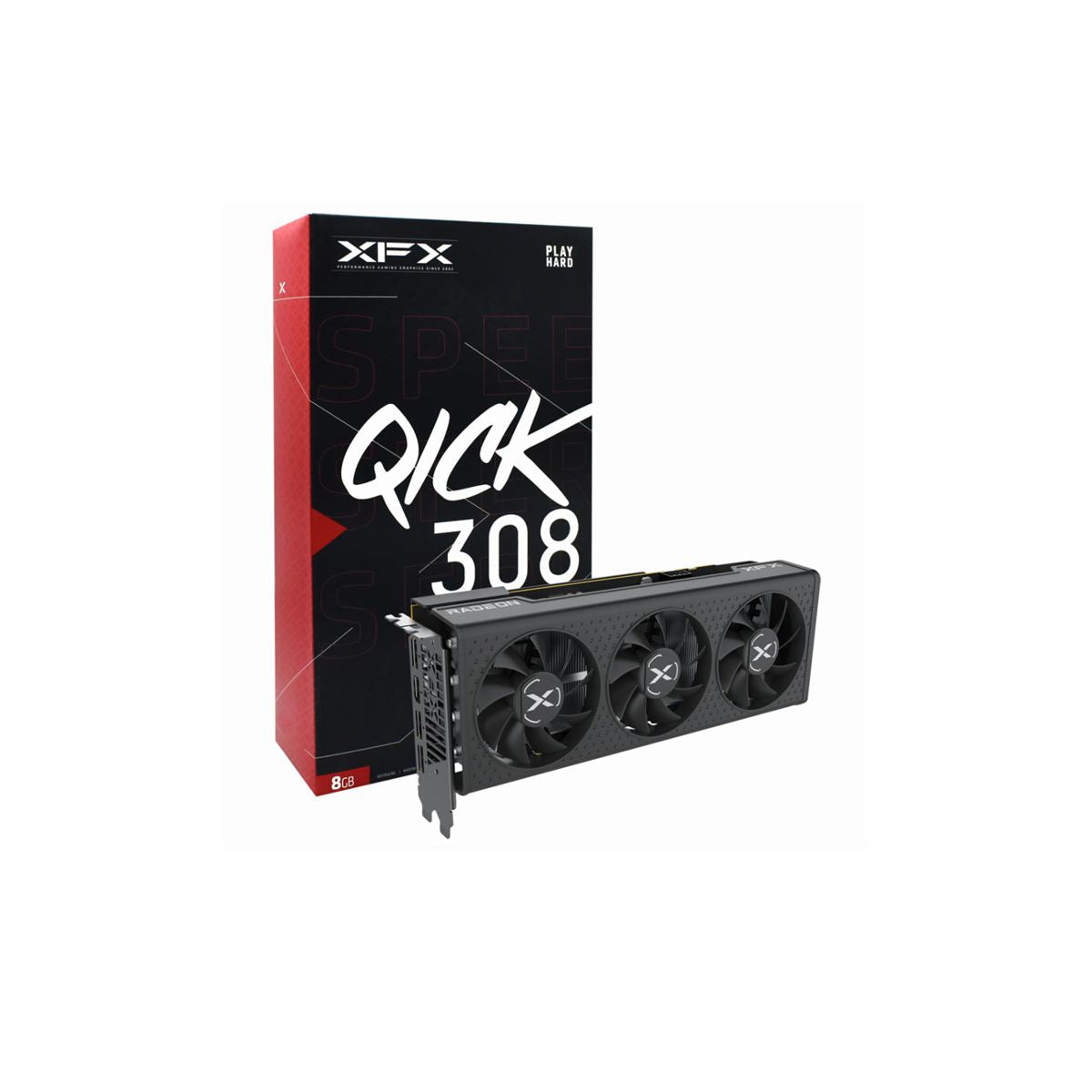 TARJETA DE VIDEO XFX (RX-76PQICKBY) SPEEDSTER QICK 308 RADEON RX7600, 8GB GDDR6, 2250MHZ, 3*DP, HDMI