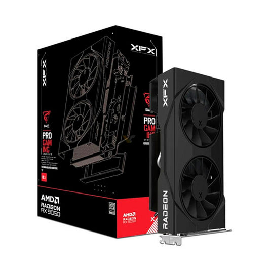 TARJETA DE VIDEO XFX (RX-95SWFT8BE) SWIFT RX9050,8GB GDDR6, 1330MHZ, 2*DP, HDMI, 2*VENT, NEGRO