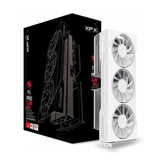 TARJETA DE VIDEO XFX (RX-96TS316W7) SWIFT RX9060XT OC,16GB GDDR6,1900MHZ,2*DP,HDMI,3*FAN,BLANCA