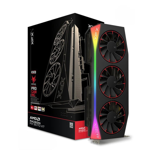 TARJETA DE VIDEO XFX (RX-97TMARGB9) MERCURY RX 9070XT,16GB GDDR6,2570MHZ,3*DP,HDMI, MAGNETIC AIR