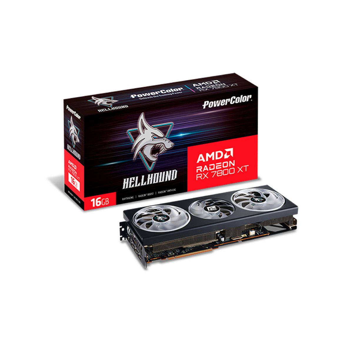 GPU POWER COLOR HELLHOUND RX 7800 XT 16GB OC GDDR6