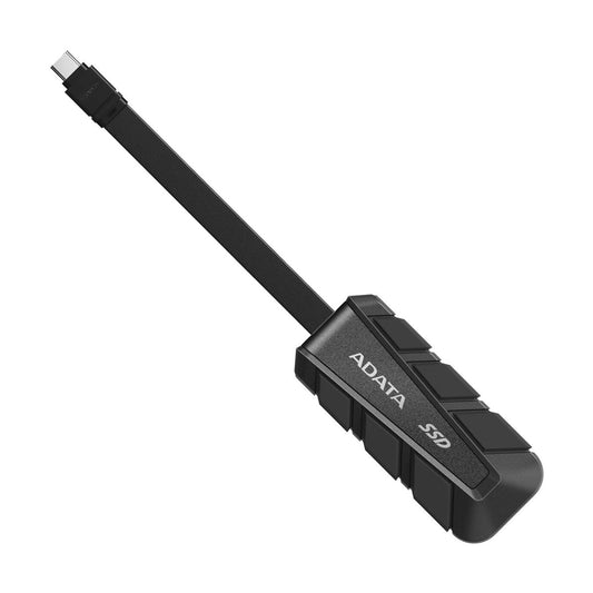 SSD Externo ADATA SC740 500GB. USB tipo C incorporado - 1.050/1.000 MB/s lectura/escritura, Resistente a caidas MIL-STD de 1, 22 m. NEGRO SC740-500G-CBK