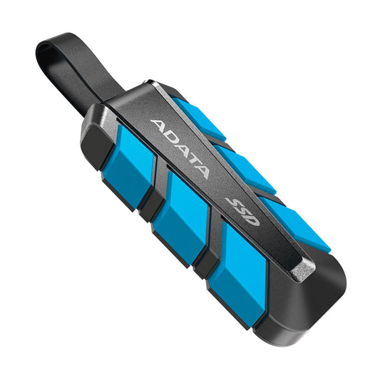 SSD Externo ADATA SC740 500GB. USB tipo C incorporado - 1.050/1.000 MB/s lectura/escritura, Resistente a caidas MIL-STD de 1, 22 m. AZUL SC740-500G-CBU
