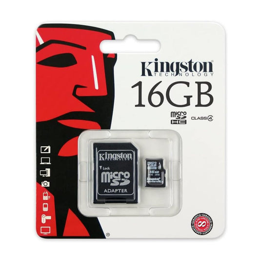 MEMORIA MICROSD SDHC KINGSTON 16GB (SDCIT2/16GB) INDUSTRIAL CLASE 10 UHS-I, U3, V30, A1  C/ADAPTADOR