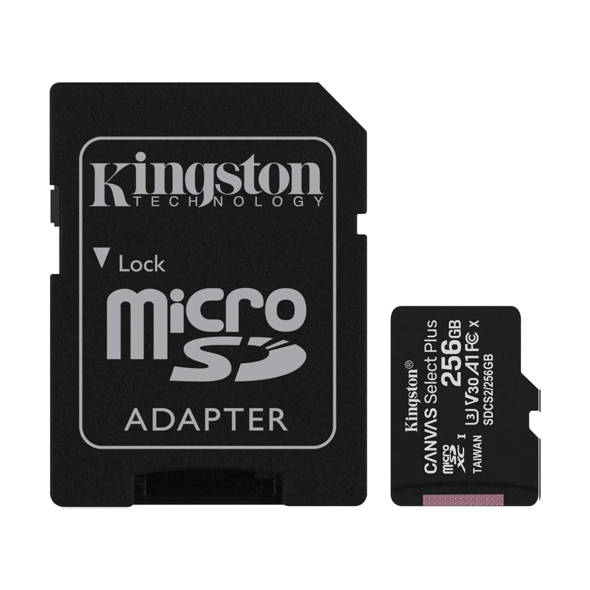 MEMORIA MICROSD SDXC KINGSTON 256GB (SDCS2/256GB)CANVAS SELECT PLUS, UHS-I, CLASE10 C/ADAPTADOR