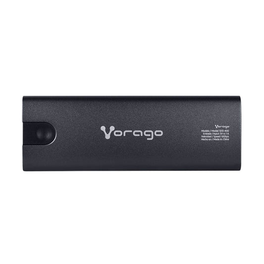 Enclosure. Vorago SDD-400. Carcasa M.2 - SATA NVME, Soporta 2 TB, USB C y USB A 3.1.