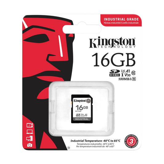 MEMORIA SD SDXC KINGSTON 16GB (SDIT/16GB) INDUSTRIAL, UHS-I CLASE 10