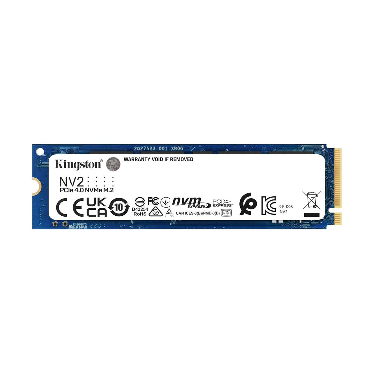 UNIDAD SSD M.2 KINGSTON 500GB (SNV2S/500G) NV2, PCIE 4.0, NVME, 2280