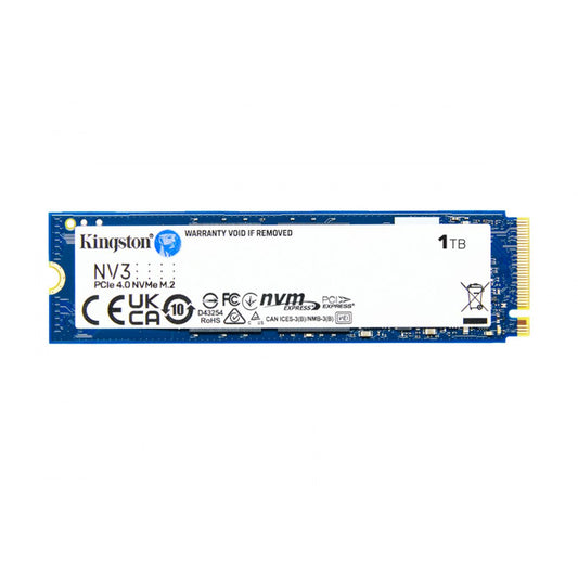 UNIDAD SSD M.2 KINGSTON 1TB (SNV3S/1000G) NV3, PCIE 4.0, NVME, 2280