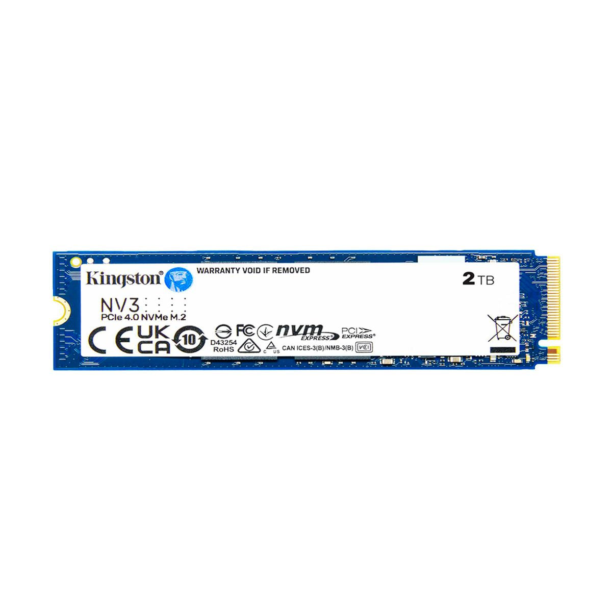 UNIDAD SSD M.2 KINGSTON 2TB (SNV3S/2000G) NV3, PCIE 4.0, NVME, 2280