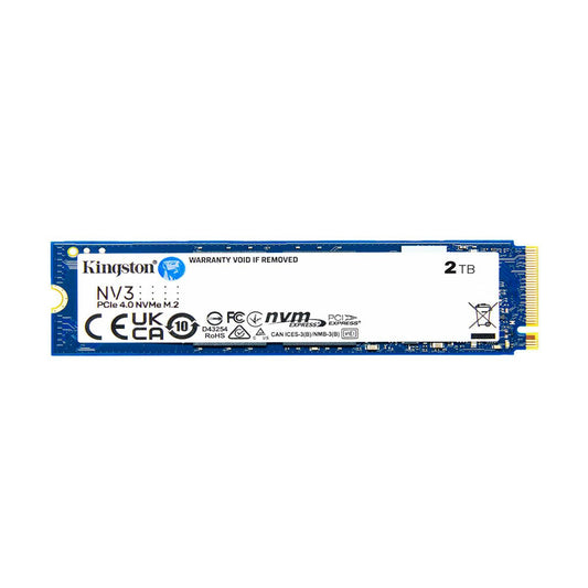 UNIDAD DE ESTADO SOLIDO KINGSTON NV3 2TB M.2 2280 NVME PCIE GEN 4X4 R.6000MB/S W.5000MB/S - 