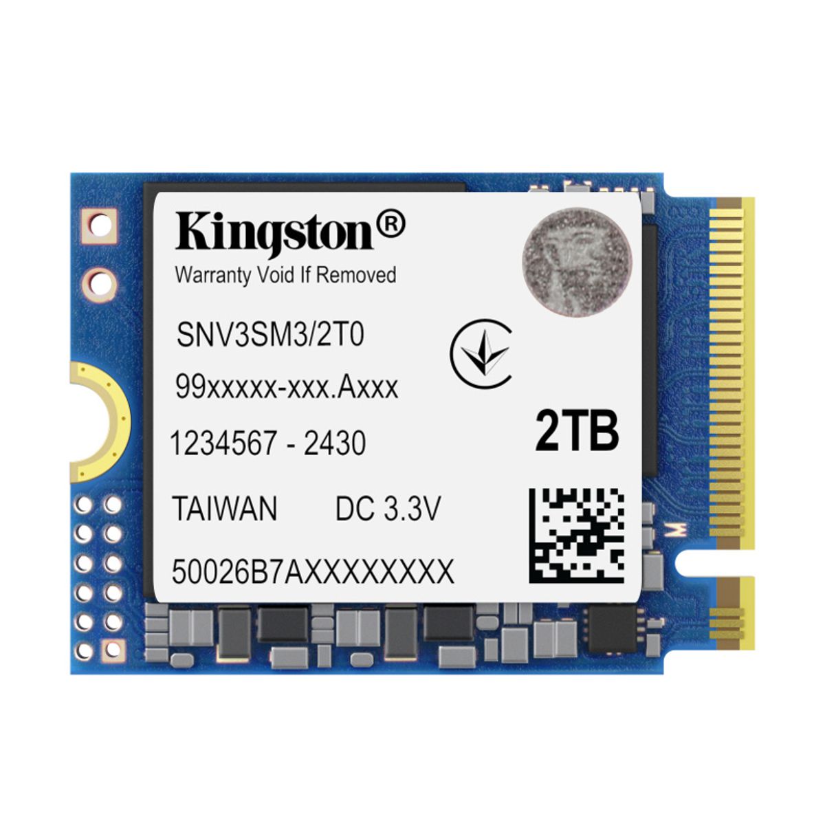 UNIDAD SSD M.2 KINGSTON 2TB (SNV3SM3/2T0) NV3, PCI EXPRESS 4.0 NVME, 2230