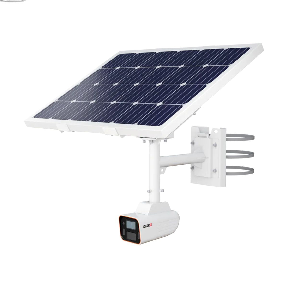 Camara solar IP 4 MP - Lente 3.6 mm (92deg), IR hasta 20 mts, IA reconocimiento de objetos, WDR, Onvif, Altavoz, microfono, IP67