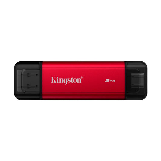 UNIDAD DE ESTADO SOLIDO PORTABLE KINGSTON SPSD 2TB DUAL USB-A/C 3.2 GEN 2 R.1050MB/S W.950MB/S ROJO - 