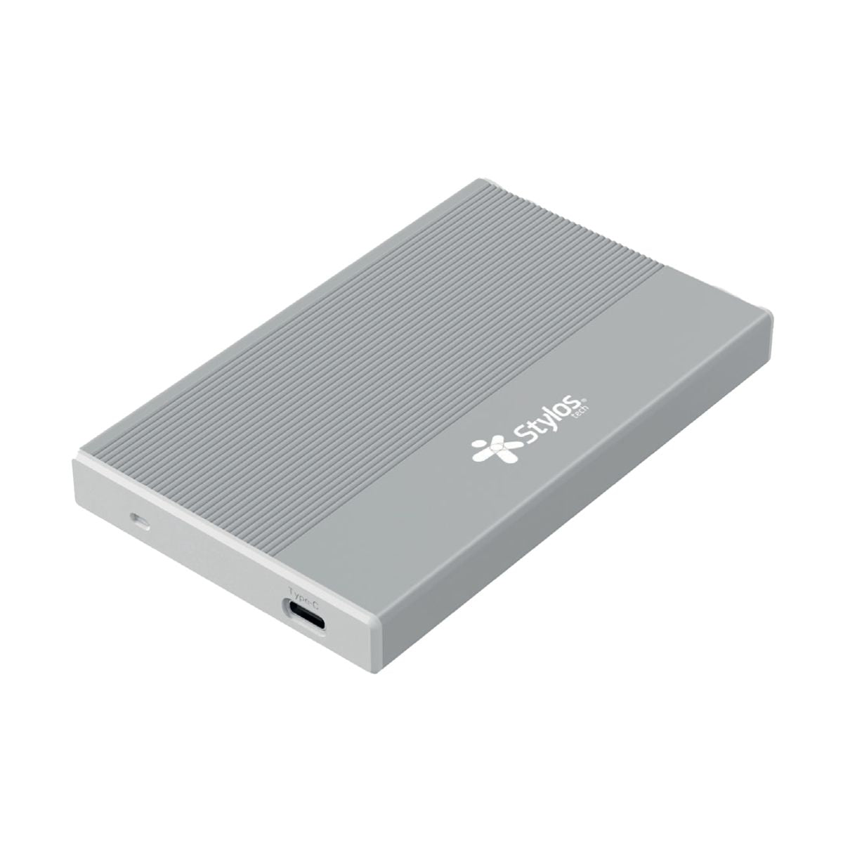 GABINETE P/SSD 2.5  STYLOS (STEN251S) MAX 4TB,USB 3.0,TIPO C, PLATA