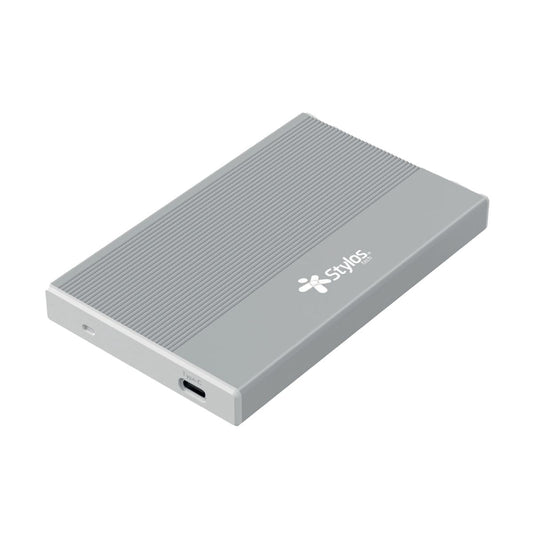 GABINETE P/SSD 2.5  STYLOS (STEN251S) MAX 4TB,USB 3.0,TIPO C, PLATA