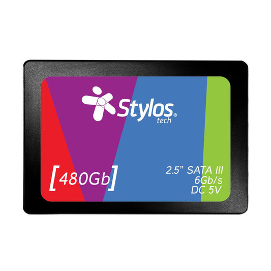UNIDAD SSD 2.5" STYLOS 480GB (STMSSD3B) SATA3, 7MM, NEGRO