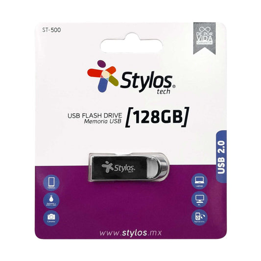 Memoria USB ST500 128GB Plata. STMUS5128B. - 