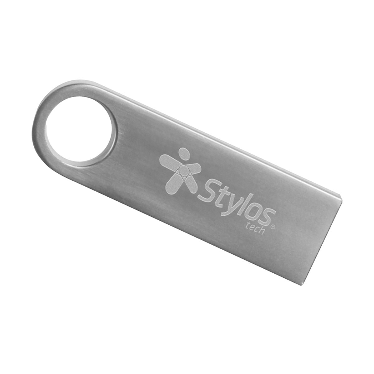 MEMORIA USB STYLOS (STMUS516B) 16GB, ST500, USB 2.0, METAL PLATA