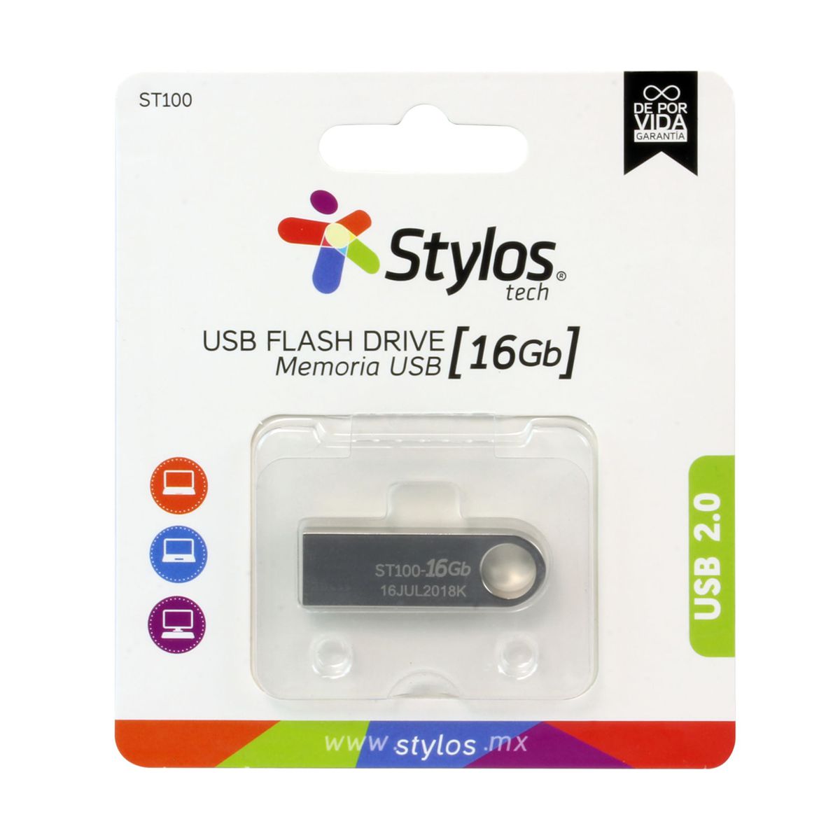Memoria USB 16GbB Stylos. STMUSB2B - 