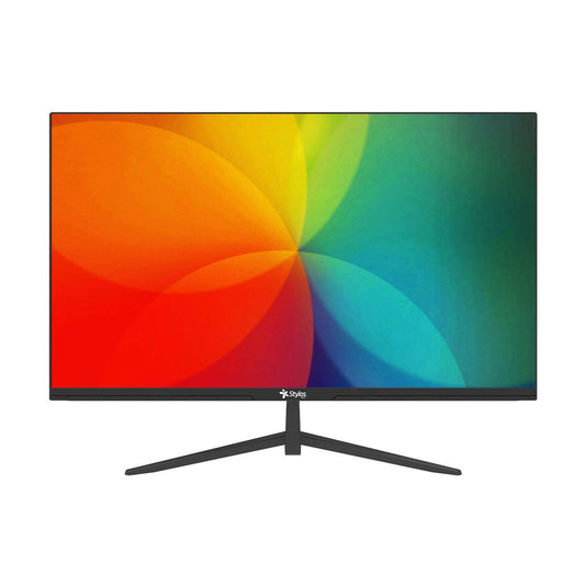 MONITOR LED STYLOS 23.8" (STPMOT7B) OFICINA, 1920*1080, FHD, PLANO, 100HZ, 5MS, VGA, HDMI, NEGRO