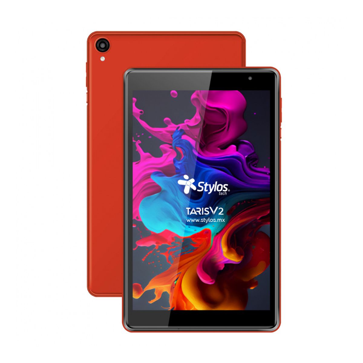 TABLET 8" STYLOS (STTA81R) RAM 2/32GB, ANDROID 11, CAM 0.3/2MP, 4000MAH, USB-C, FUNDA TPU, ROJA