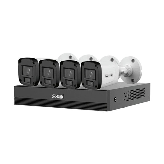 SAXXON  SUA-KIT/XVR1E04-I/4-B10P-0280B - Kit de 4 Canales HDCVI/ Camaras B10P de 1MP 720P - 