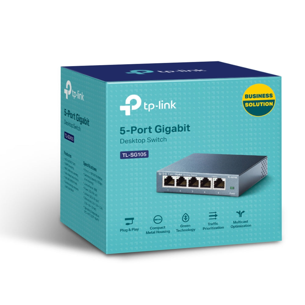 Switch TP-LINK TL-SG105 - Negro, 5, 10/100/1000 Base-T(X)