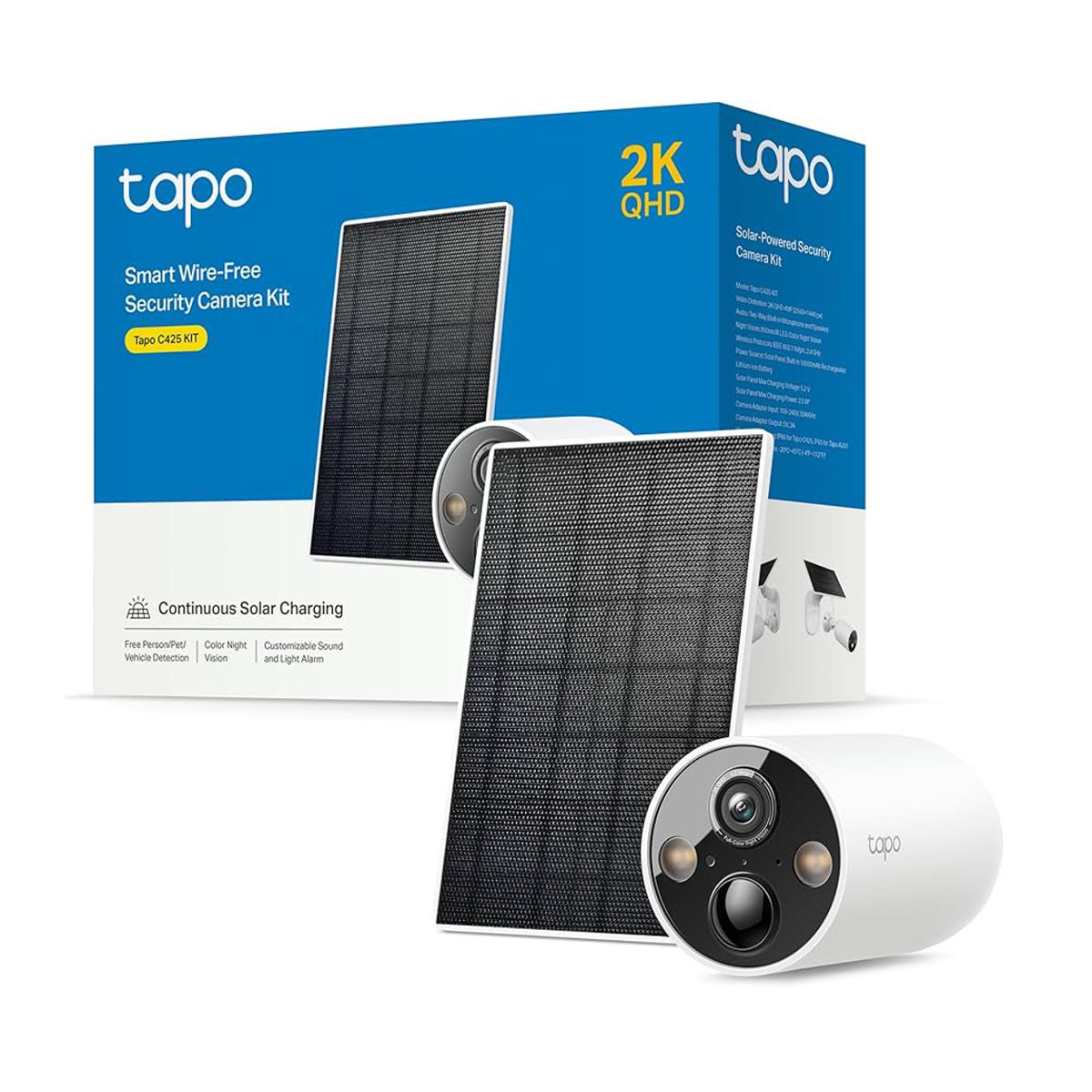 KIT DE CAMARA DE SEGURIDAD CON ENERGIA SOLAR TAPO C425 KIT - 