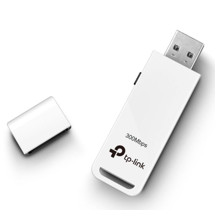 Adaptador USB  TP-LINK TL-WN821N - Inalambrico, 300 Mbit/s, Color blanco
