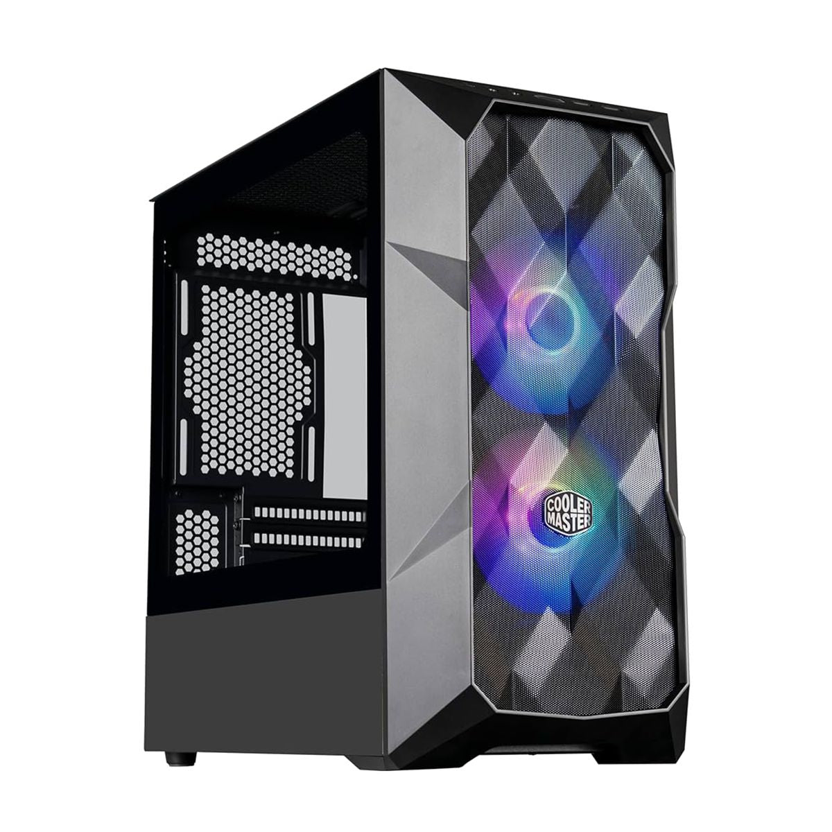 GABINETE COOLER MASTER (TD300-KGNN-S00) TD300 MESH,NEGRO,DUAL FANS CF120MM ARGB,MINI TORRE,S/FUENTE