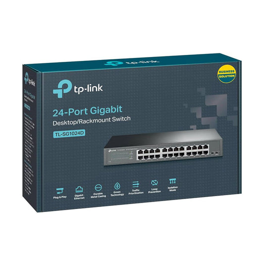 Switch TP-LINK TL-SG1024D - Gris, 14, 6 W