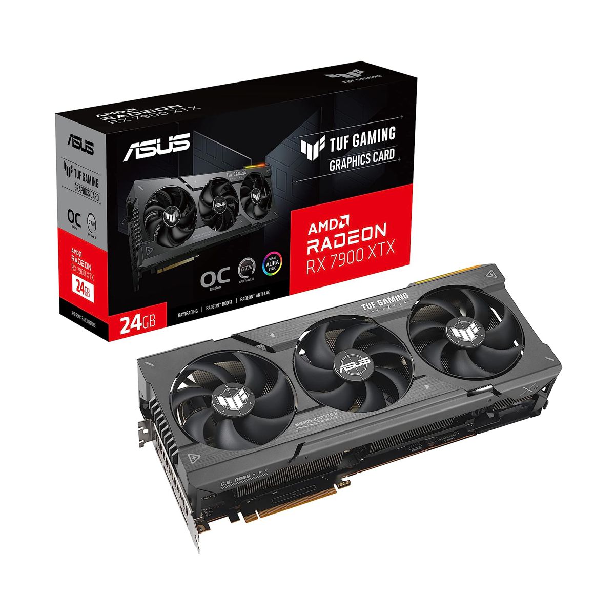 TARJETA DE VIDEO ASUS (TUF-RX7900XTX-O24G-GAMING) 384 BIT,PCI-E 4.0,HDMI 2.1,3*DP1.4A,8K,TRI FAN