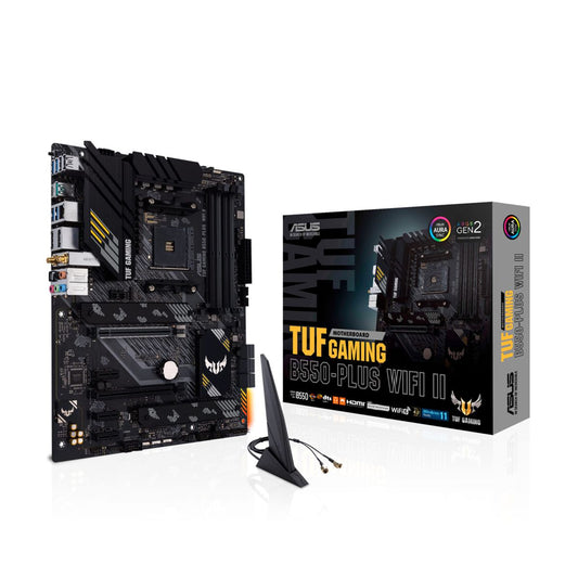 MOTHERBOARD ASUS (TUF GAMING B550M-PLUS WIFI II)  SOCKET AM4,4*DDR4,HDMI,DP,PCIE-4.0,WIFI6,MICRO ATX