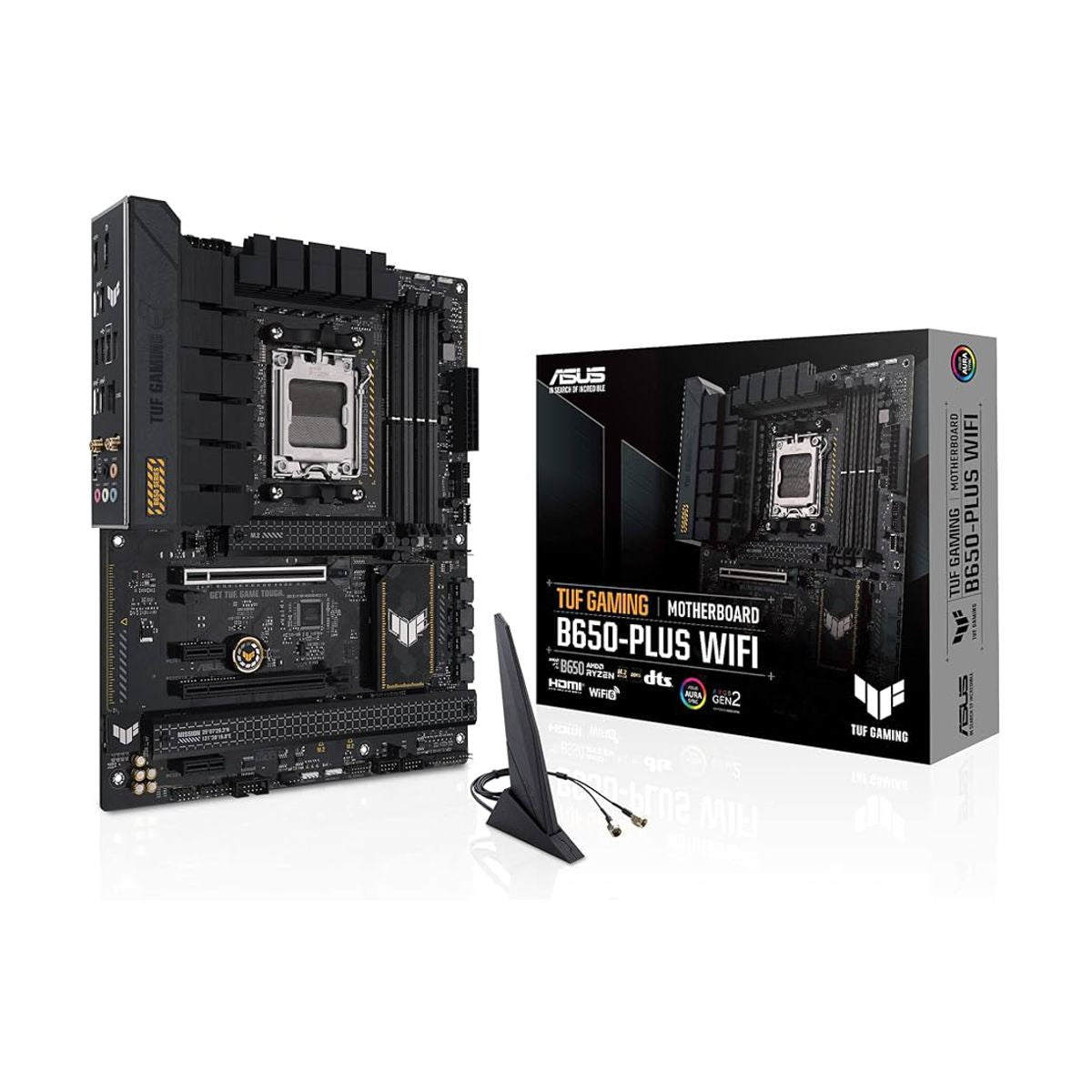 MOTHERBOARD ASUS (TUF GAMING B650-PLUS WIFI) SOCKET AM5,4*DDR5,HDMI,DP,PCIE-4.0,WIFI6,ATX