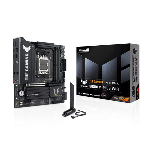 MOTHERBOARD ASUS (TUF GAMING B650EM-PLUS WIFI) SOCKET AM5,4*DDR5,HDMI,DP,PCIE-4.0,WIFI6E,MICRO ATX