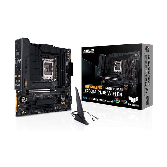 MOTHERBOARD ASUS (TUF GAMING B760M-PLUS WIFI II)SOCKET 1700 13A,4*DDR5,HDMI,DP,PCI-E 5.0,WIFI6E,MATX