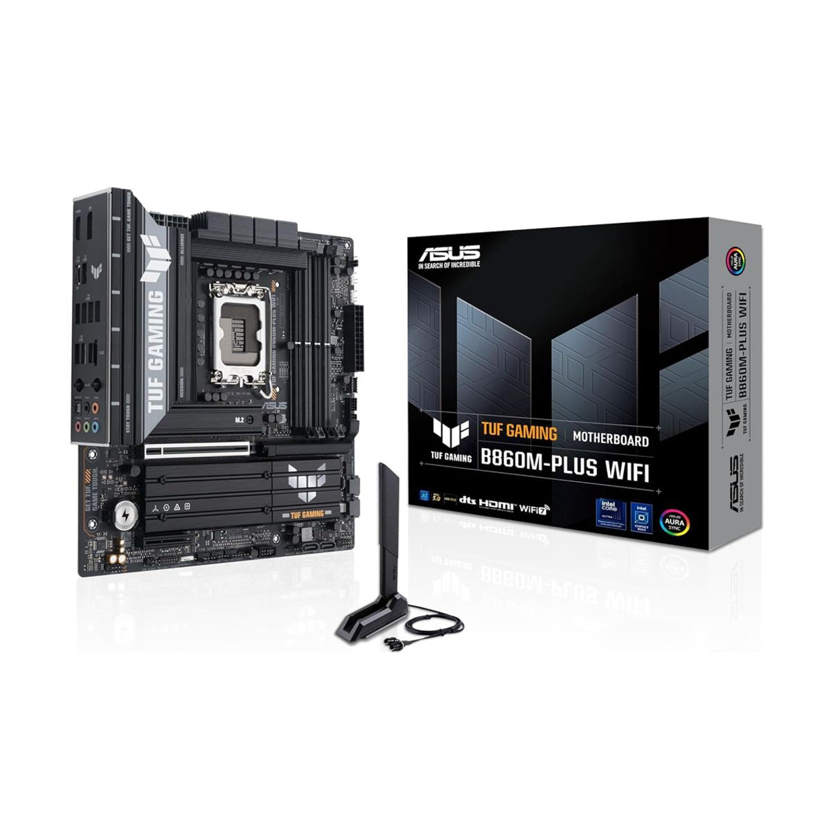 Tarjeta Madre ASUS TUF GAMING B860M-PLUS WIFI, Micro-ATX, LGA 1851, Intel B860, 256GB DDR5, Wifi 7, PCIe-5.0, HDMI/DP para Intel