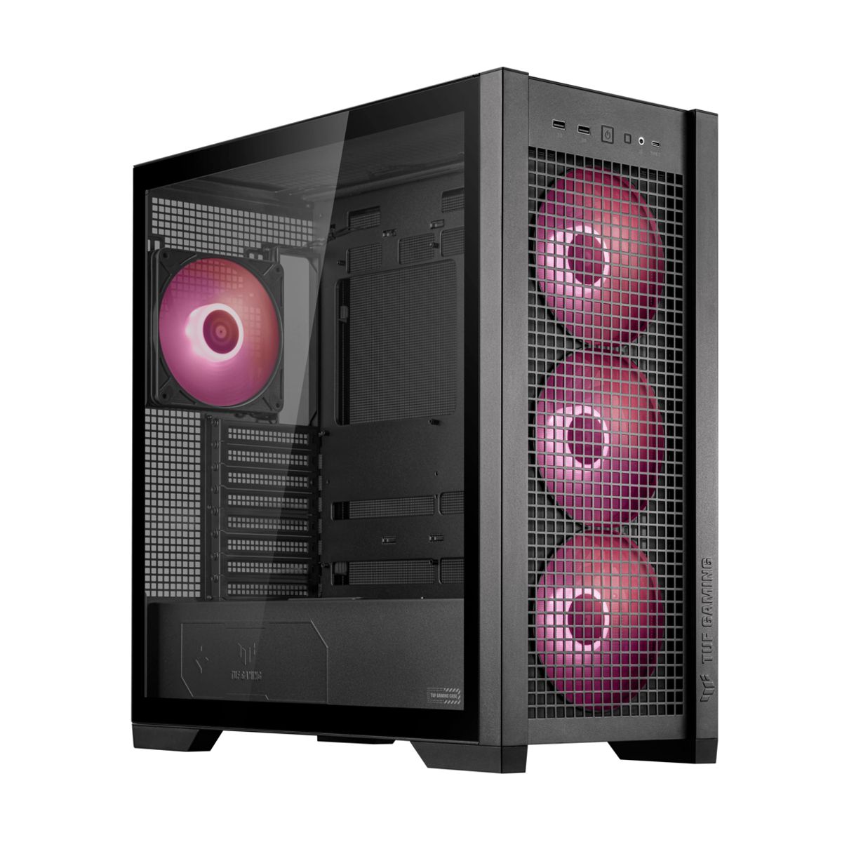 GABINETE ASUS (TUF GAMING GT302 ARGB BLACK)MEDIA TORRE, VIDRIO TEMPLADO,CONEXION OCULTA,NO PSU