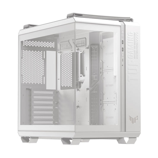 GABINETE ASUS (TUF GAMING GT502 HORIZON WHITE) BLANCO, MEDIA TORRE,VIDRIO TEMPLADO,S/FUENTE