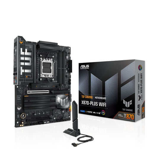 MOTHERBOARD ASUS (TUF GAMING X870-PLUS WIFI)SOCKET AM5,4*DDR5,HDMI,2 USB4,PCI-E 5.0,WIFI7,ATX