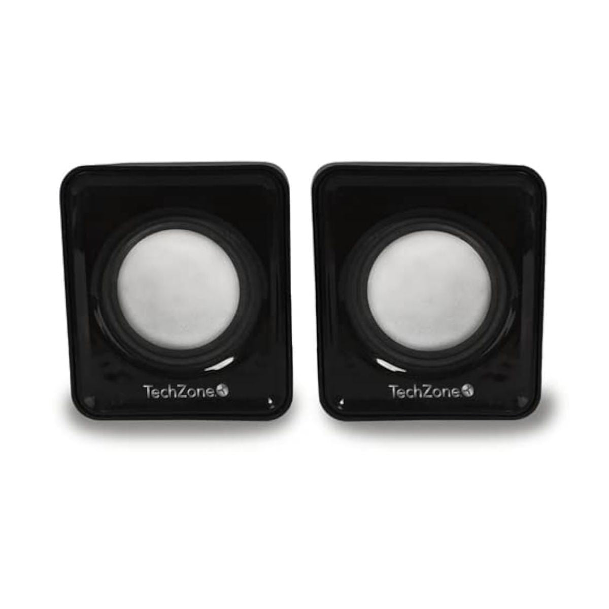 Sistema de bocinas TechZone 2.0 con conexion 3.5mm - ideal para laptop o pc.1 ano de garantia.
