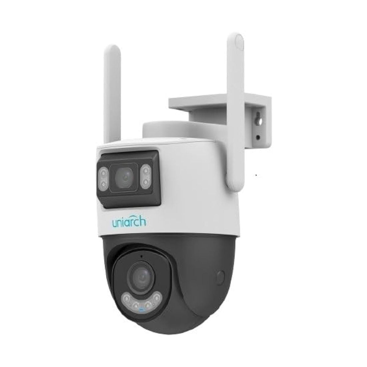 Camara IP PTZ Wifi Uniarch (Uho-P2S-M33F34) 3MP+3MP / Lente Fijo / IR30M / MicroSD 512GB / Microfono + Altavoz / IP66 / Ultra265 / Exterior - 