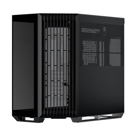 GABINETE APNX (V1-BK-V1) MEDIA TORRE, CRISTAL TEMPLADO, NEGRO