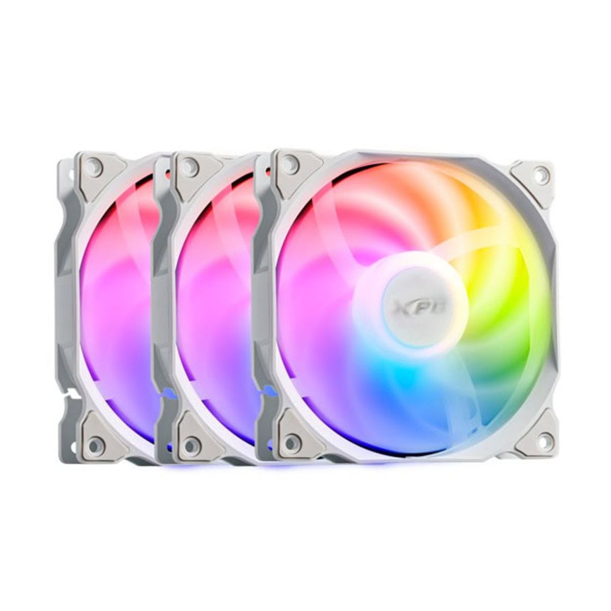 Ventilador XPG VENTO 120 ARGB PWM TRIPLE PACK (Pulse Width Modulation). Dimensiones 120 x 120 x 25mm. Iluminacion ARGB. BLANCO VENTO120ARGBPWM3C-WHCWW - 