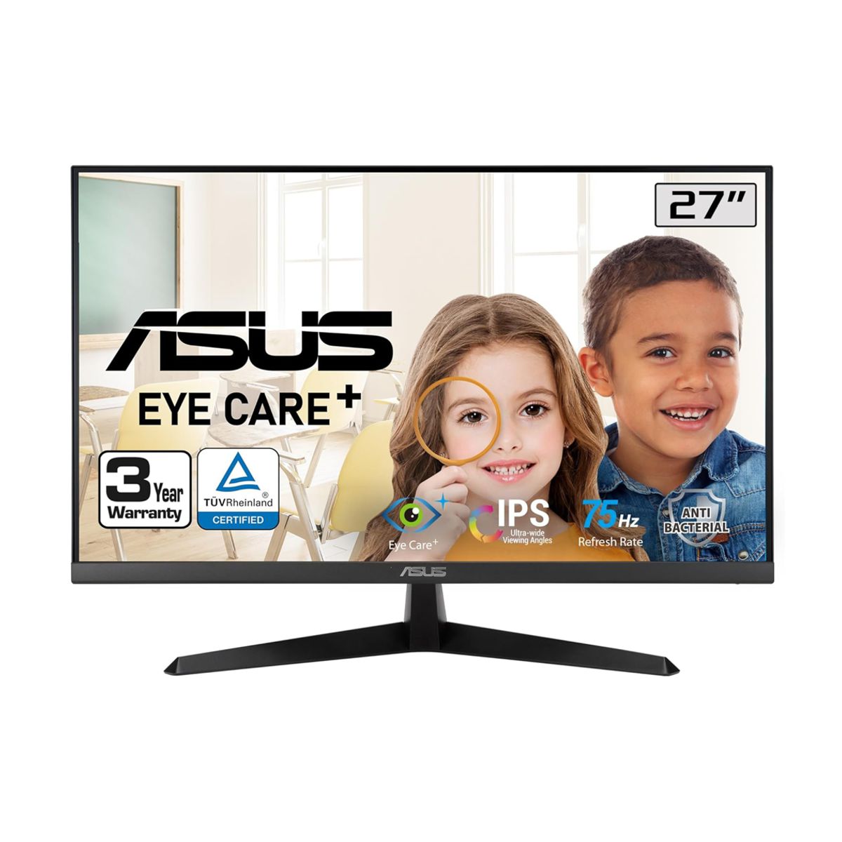 MONITOR LED ASUS 27" (VY279HE) EYE CARE,1920X1080,75HZ,1MS,IPS,HDMI,VGA,FREESYNC