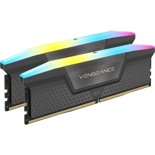 MEMORIA DIMM DDR5 CORSAIR (CMH32GX5M2B5600Z36K) 32GB (2X16GB) 5600MHZ VENGEANCE RGB AMD EXPO